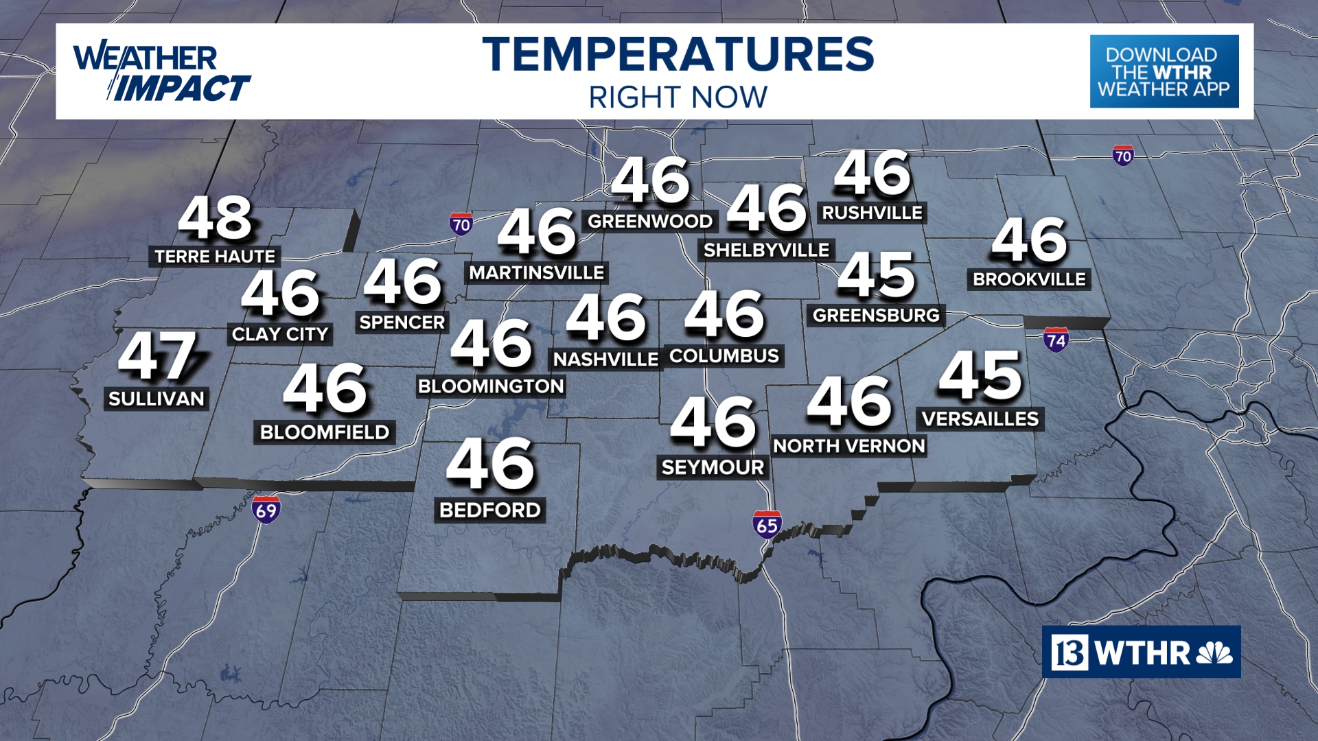 Southern Indiana Current Conditions Weather 13 WTHR Indianapolis